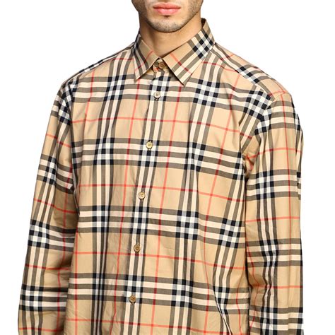 burberry long sleve check|Burberry shirts for men.